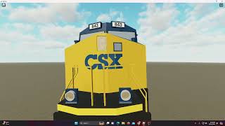 railfaning a csx 1982 in roblox [upl. by Ativahs]