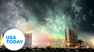 Watch the Tropicana Las Vegas hotel implode  USA TODAY [upl. by Mar376]