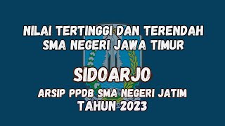 Nilai Tertinggi dan Terendah SMA Negeri Sidoarjo Tahun 2023 [upl. by Brandi606]