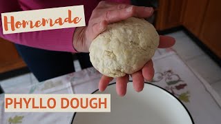 Homemade Phyllo Dough Recipe How To Make Phyllo Dough From Scratch [upl. by Darryl]