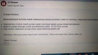 Penarikan dana gagal bagaimana cara melakukan penarikan jika akun kita dibatasi shopee [upl. by Kendyl]