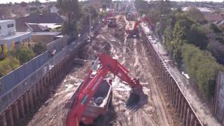 Overview of Level Crossing Removal Works at Ormond McKinnon and Bentleigh [upl. by Nerfe834]