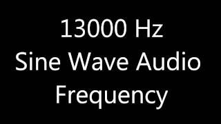 13000 Hz 13 kHz Sine Wave Sound Frequency Tone [upl. by Epner612]