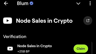 Node Sales in Crypto Blum verification code blum [upl. by Cesaria]