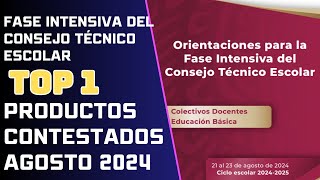 Productos contestados de la FASE INTENSIVA DE CTE Directivos Supervisores y Docentes AGOSTO 2024 [upl. by Adnileb]