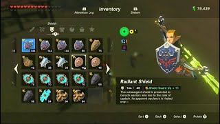 Duplicate and Durability transfer weapons bows and shields in botw menu overloading [upl. by Anomas]