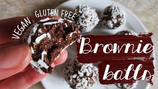 CHOCOLATE BROWNIE BLISS BALLS  VEGAN  GLUTEN FREE [upl. by Sadie]