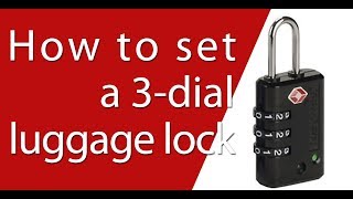 How to set a 3dial luggage lock [upl. by Iseabal]