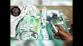 Endotracheal Intubation Trolley  Difficult Intubation  Airway Equipment  Checklist [upl. by Jevon]