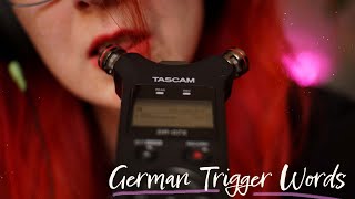 ASMR ☾  Gentle and Close Up Whispering  My Favorite German Triggerwords [upl. by Tare375]