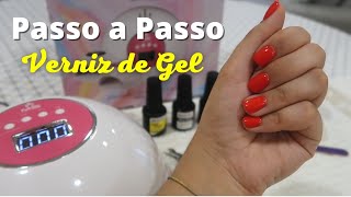 Como eu faço Verniz de Gel em casa 💅 Material necessário e passo a passo [upl. by Akaenahs673]