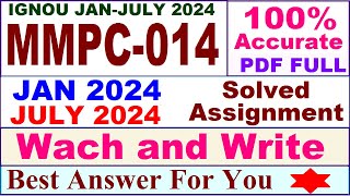 MMPC 014 solved assignment 2024  mmpc 014 solved assignment 20242025  mmpc 014 solved assignment [upl. by Aurel904]