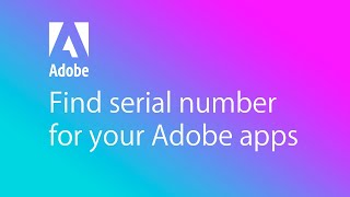 How to find serial number for your Adobe apps [upl. by Nolad]