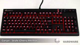 Clavier Corsair Strafe MX Red  rétroéclairage et présentation rapide [upl. by Gore]