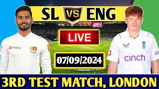 ENG vs SL 3rd TEST SL vs ENG 2024 Day 3 [upl. by Susejedesoj]