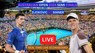 Novak Djokovic Vs Jannik Sinner LIVE Score UPDATE Today 2024 Australian Open Tennis Semi Finals [upl. by Ranzini]