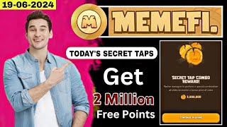 MemeFi Secret Tap Combo Reward  19 June 2024  Claim Free 2 Million Coins [upl. by Alley]