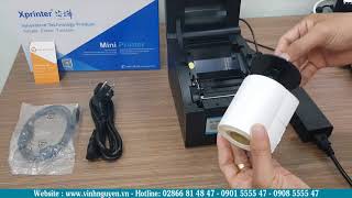 Máy in mã vạch Xprinter XP350B Máy in mã vạch và in vận đơn TMDT shopee giá siêu tốt [upl. by Tjaden]