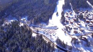 La Tania Aerial Video from Alpine Escape by AltiVisual and Griffilms Animation [upl. by Ahgiela]