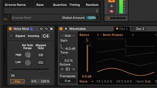 Note Mod Device  Mappable Keytracking for Max4Live [upl. by Tnarg]