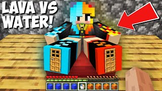 Which SECRET DOOR INSIDE THE GIRLS LEGS TO CHOOSE in Minecraft  LAVA DOOR VS WATER DOOR [upl. by Cohdwell576]