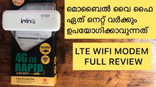 LTE 4G WiFi USB Modem  Malayalam  Unboxing  Travel With Raj [upl. by Aley]