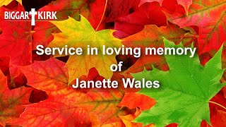 151124 Funeral Service for Janette Wales [upl. by Rez]