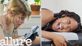 Getting My First Tattoo In 8 Steps  Ive Never Tried  Allure [upl. by Geibel]