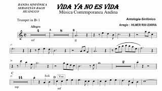 vida ya no es vida partitura banda [upl. by Itnavart53]