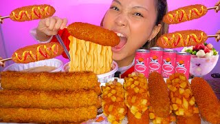 MUKBANG JAJANAN KOREA CORNDOG TTEOKBOKKI DAN AYAM SUPER PANJANG 14 METER 😱  ASMR REDDOG INDONESIA [upl. by Rillings]