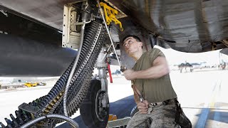 Hypnotic Process of Loading Powerful US F15 Fighter Jet Ammo [upl. by Bren]