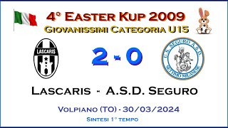 Lascaris  ASD Seguro  1° Tempo  Giovanissimi 2009 U15  3° partita 4° EASTER KUP TO [upl. by Kelcey915]