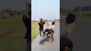 Unbelievable Inline Stunts That Will Shock You 😱🛼 skating skate skater shorts skateboarding [upl. by Abocaj]