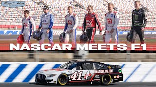 F1 MEETS NASCAR ON TRACK  StewartHaas Racing  Haas F1 Team [upl. by Amber]