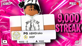 HITTING A 9000 STREAK TO LOSE IT  1 Hoopz Player  Hoopz  ROBLOX AFTER UPDATE [upl. by Blatt15]