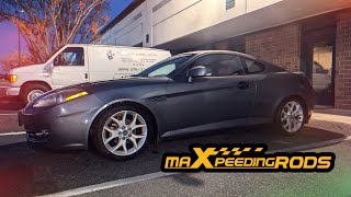 Maxpeedingrods Coilover Install  2008 Hyundai Tiburon GT [upl. by Byrann781]