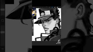 Jotaro kujo SC art fanart viralvideo artist fypシ゚ fyp jjba jotaro digitalart anime [upl. by Einnad120]