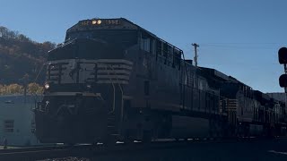 NS 4554 leads 40T With A Friendly Crew through Springdale PA [upl. by Enomyar704]