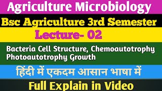 BacteriaCellStructure ChemoautotrophyPhotoautotrophy Growth Microbiology Lecture 02 [upl. by Osyth701]