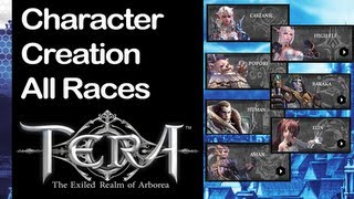 TERA Online Beta  Character Customization All Races [upl. by Alda209]