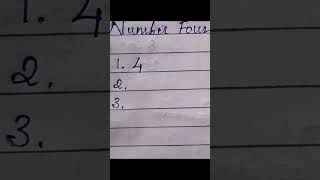 Writing number four handwriting fouryou handmade four [upl. by Kosiur]