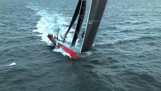 100ft record breaking yacht Comanche on a test sail [upl. by Dorcy]