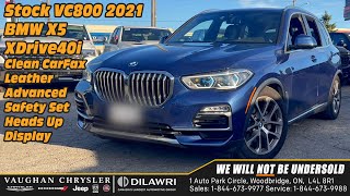 Beautiful in Blue 2021 BMW X5 XDrive40i Available now at Vaughan Chrysler stock VC800 [upl. by Maurise786]