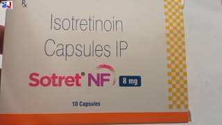 Sotret NF 8Mg Capsule  isotretinoin 8mg Capsule  Sotret NF 8mg Capsule uses side effects Hindi [upl. by Ynoep826]