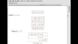 Finding critical points algebra example [upl. by Madelina]