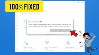 How to Fix Page not available your IT administrator has limited access Windows 10 [upl. by Dempsey]