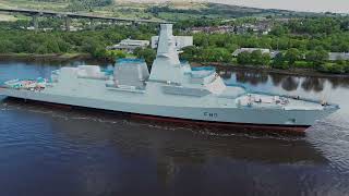 HMS Cardiff Under Erkine Bridge [upl. by Alasdair996]