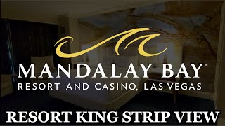 Mandalay Bay Hotel Casino Las Vegas  Resort King Strip View Walk Through Room Tour amp Review 2023 [upl. by Ennayllek]