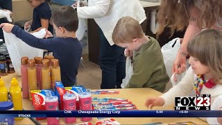 Video Primrose School of Midtown Tulsa holds annual food drive benefitting the Lindsey House [upl. by Airdnat]