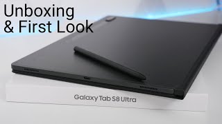 Samsung Galaxy Tab S8 Ultra Unboxing and First Look [upl. by Freud]